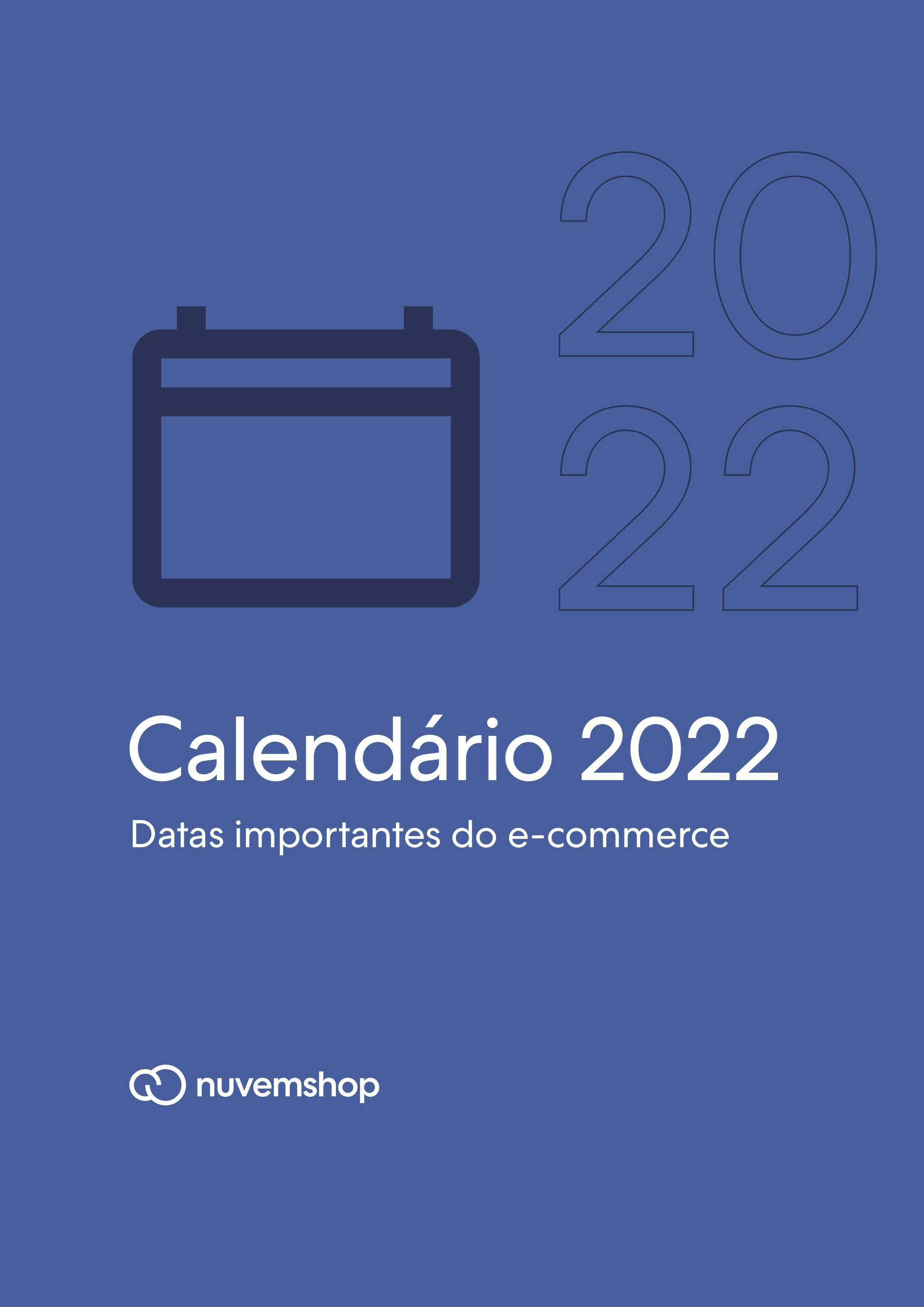 imagem da capa do calendário comercial 2022 para lojas virtuais